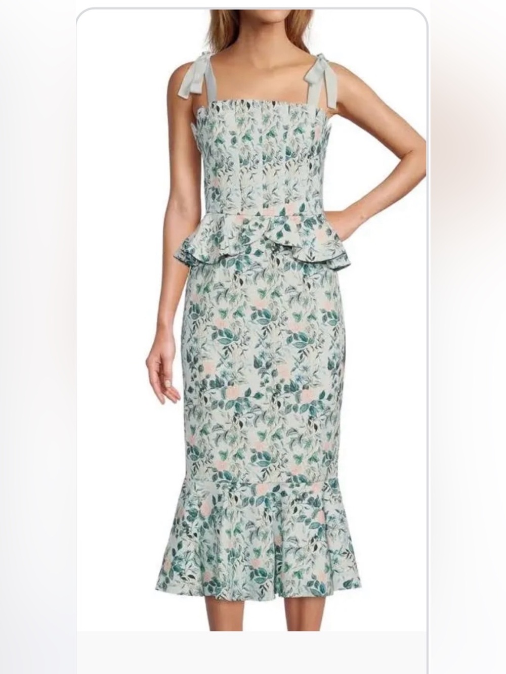 NWT Antonio Melani x Born On Fifth Pippa Fit and Flare Floral Peplum Dress